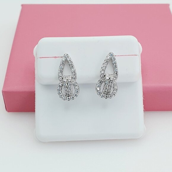 "925 Sterling Silver Cubic Zirconia Earrings, U19254686 - Picture 6 of 11